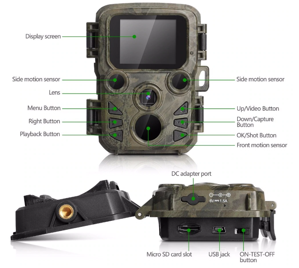HD Trail Camera with Night Vision Mode