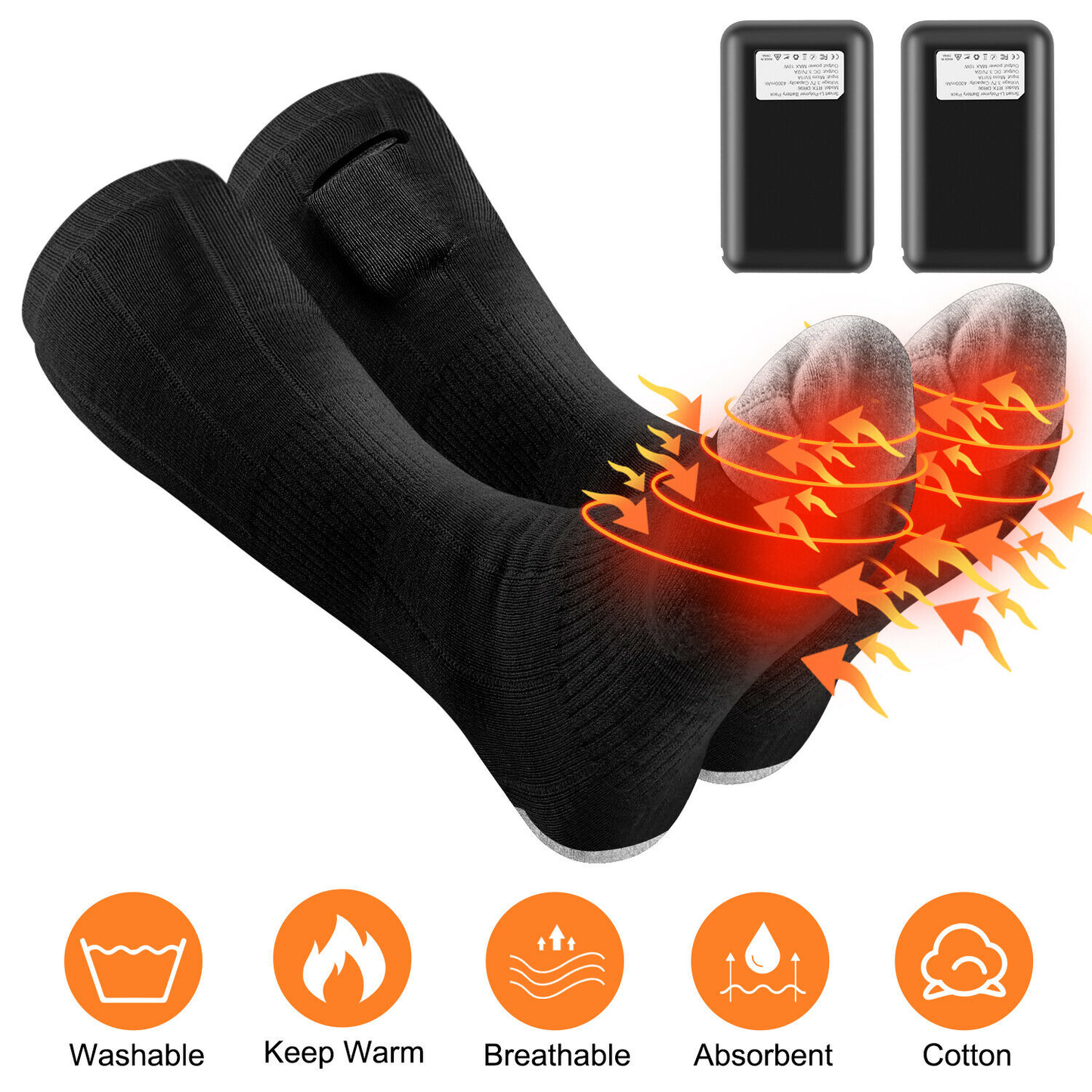 Rechargeable Battery Electric Heated Socks