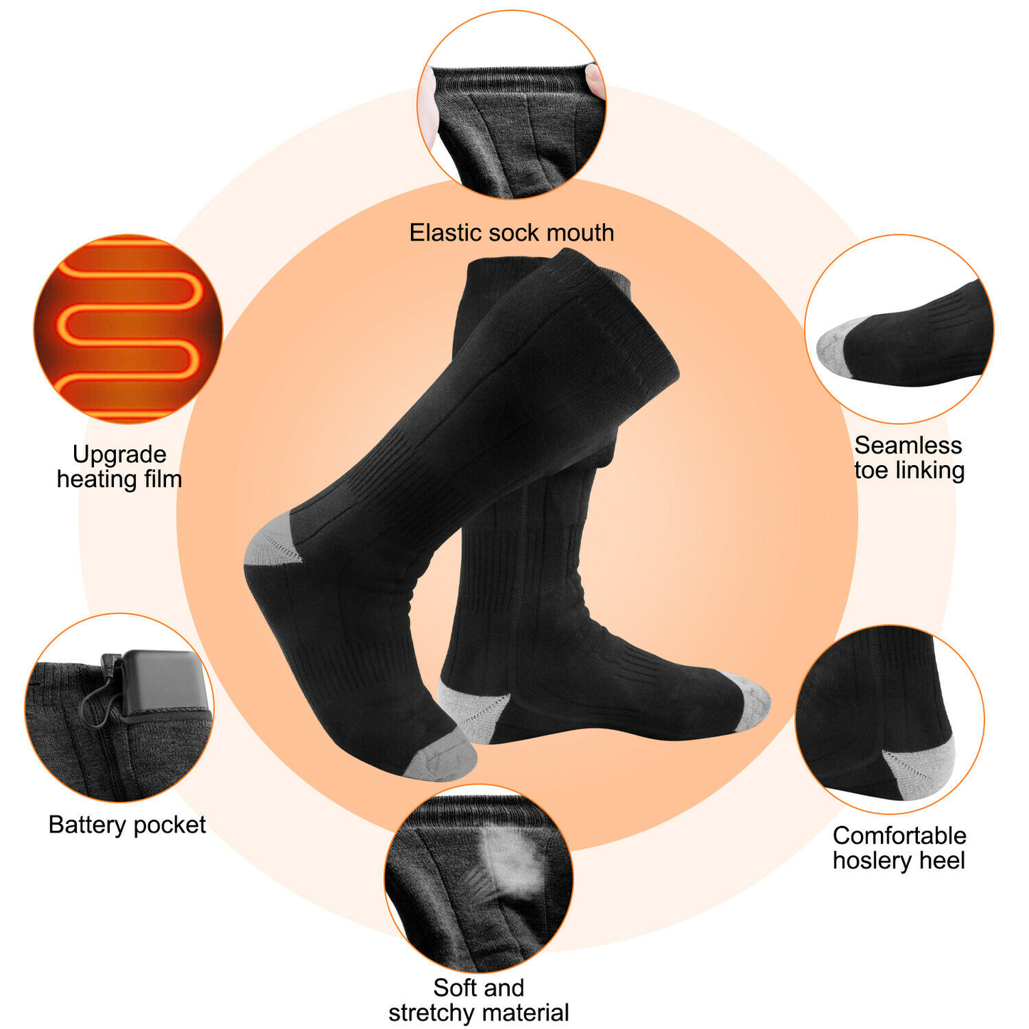 Rechargeable Battery Electric Heated Socks