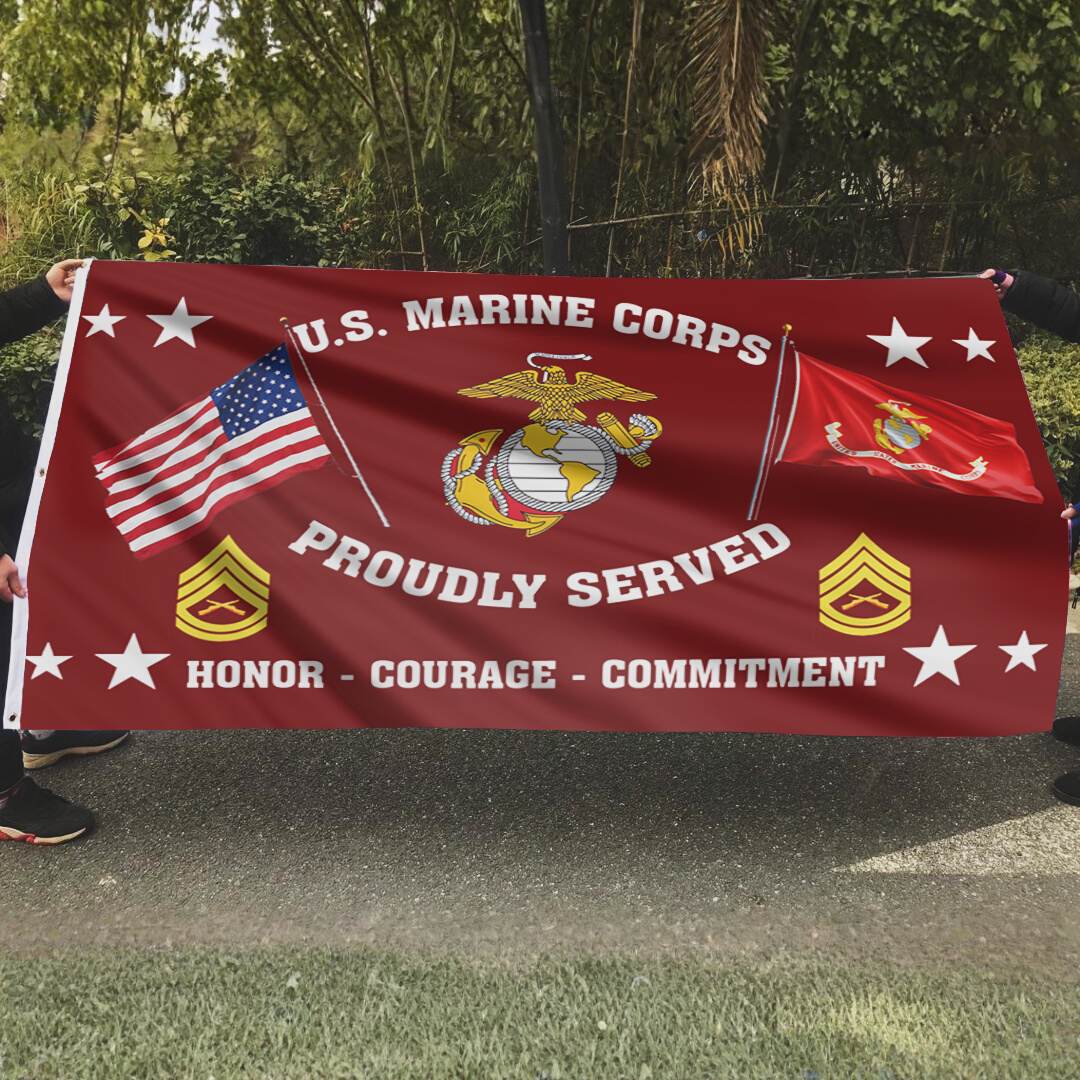 United States Marine Corps Proudly Served Flag