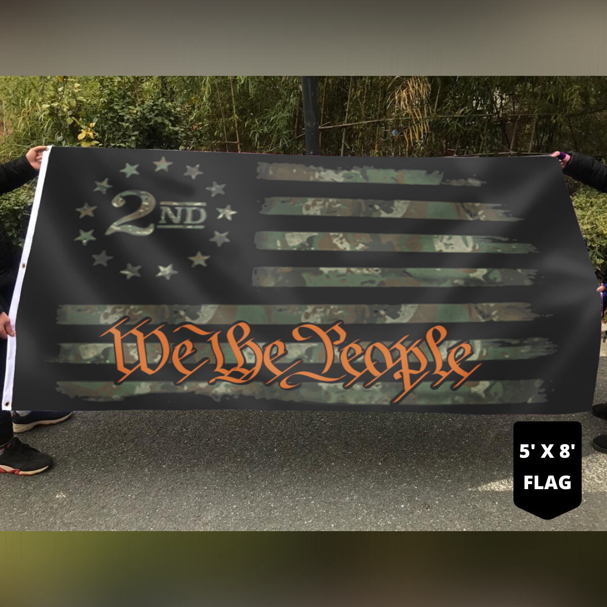 We The People - Camo Orange - 2nd Amendment 4x6' and 5x8' Flag