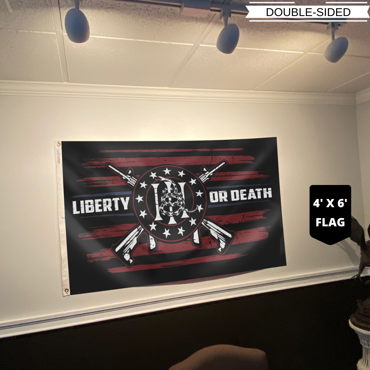 Don't Tread On Me Liberty Or Death Flag