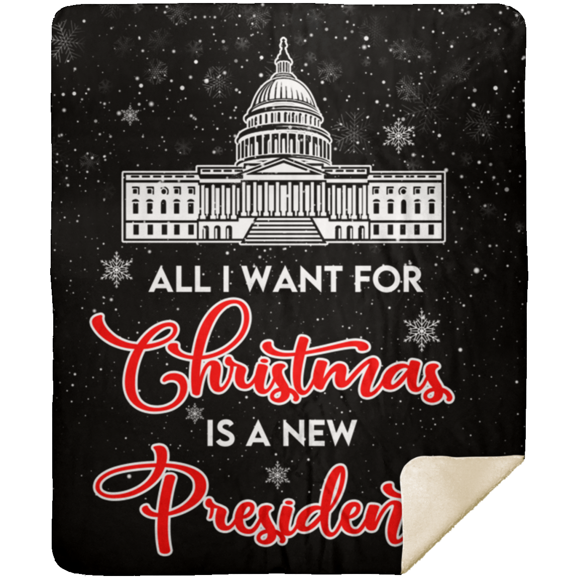 All I Want For Christmas Premium Mink Sherpa Blanket 4