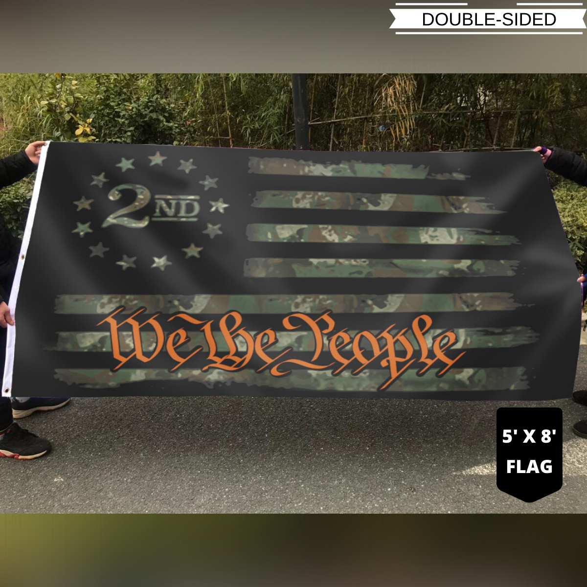 We The People - Camo Orange - 2nd Amendment 4x6' and 5x8' Flag
