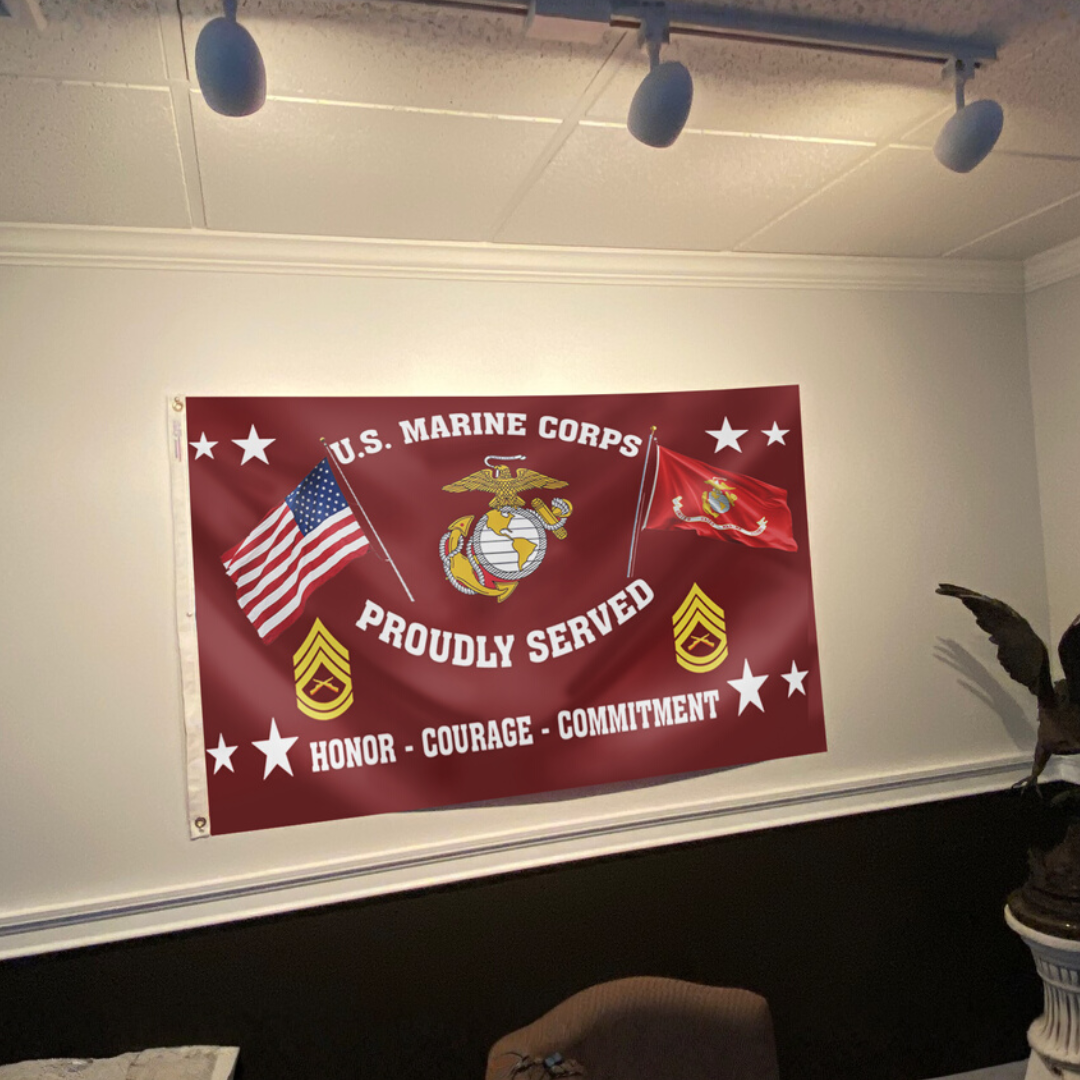 United States Marine Corps Proudly Served Flag