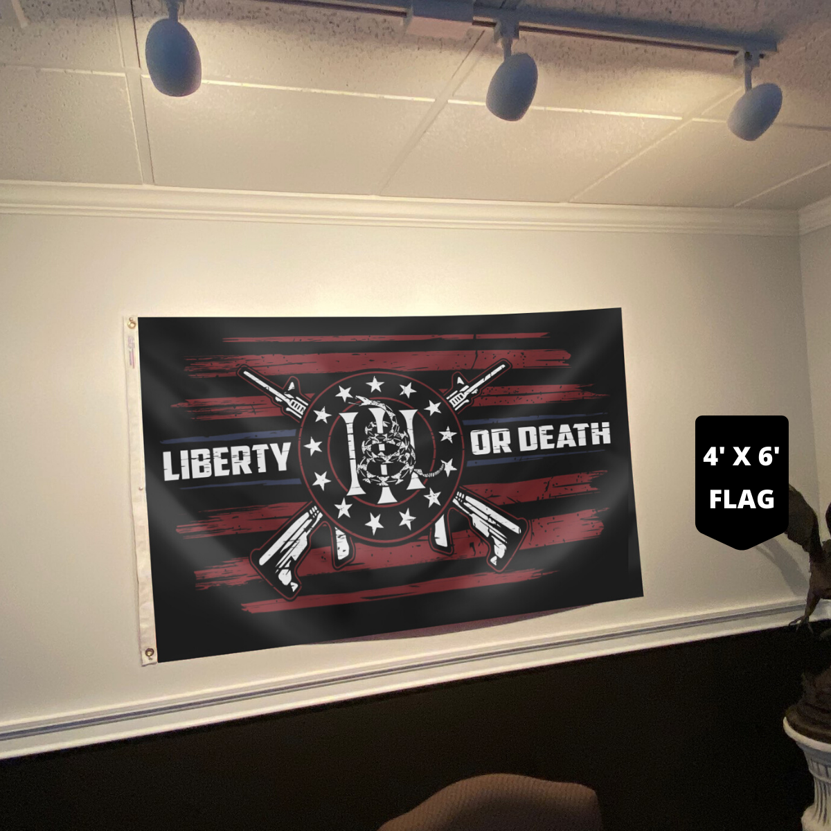 Don't Tread On Me Liberty Or Death Flag