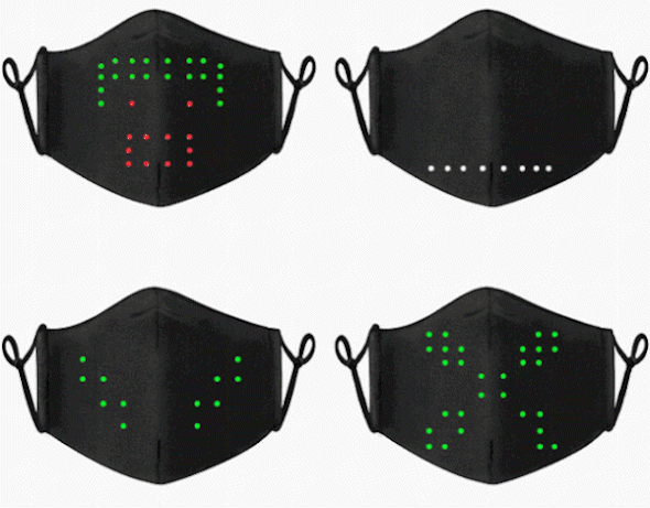 LED Voice Activated Light Up Face Cover