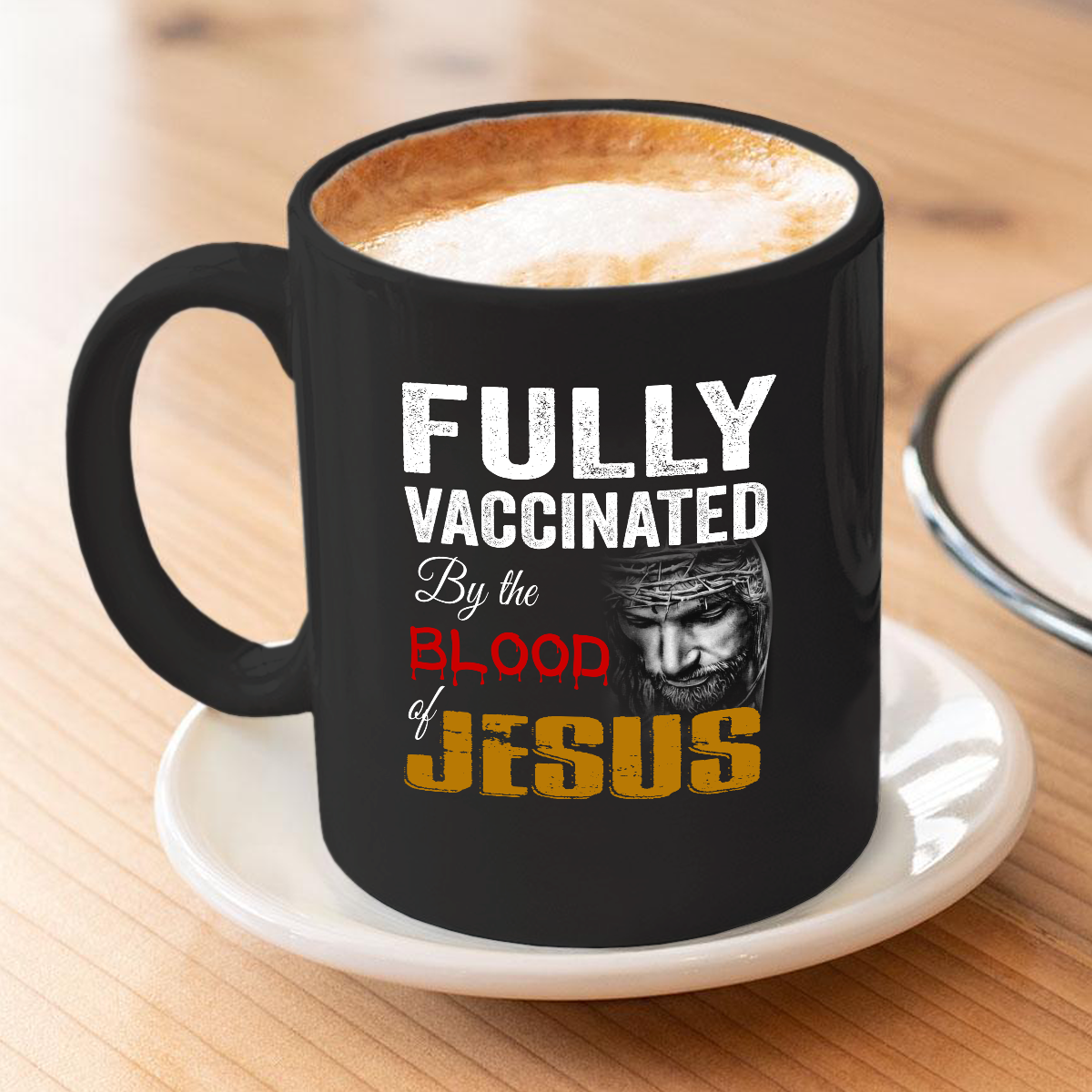 Fully Vaccinated v1 11 oz. Black Mug