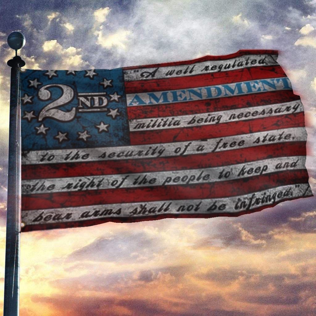 Don't Tread On Me USA Flag + This well Defend 2A Vintage American Flag 2-Pack Bundle