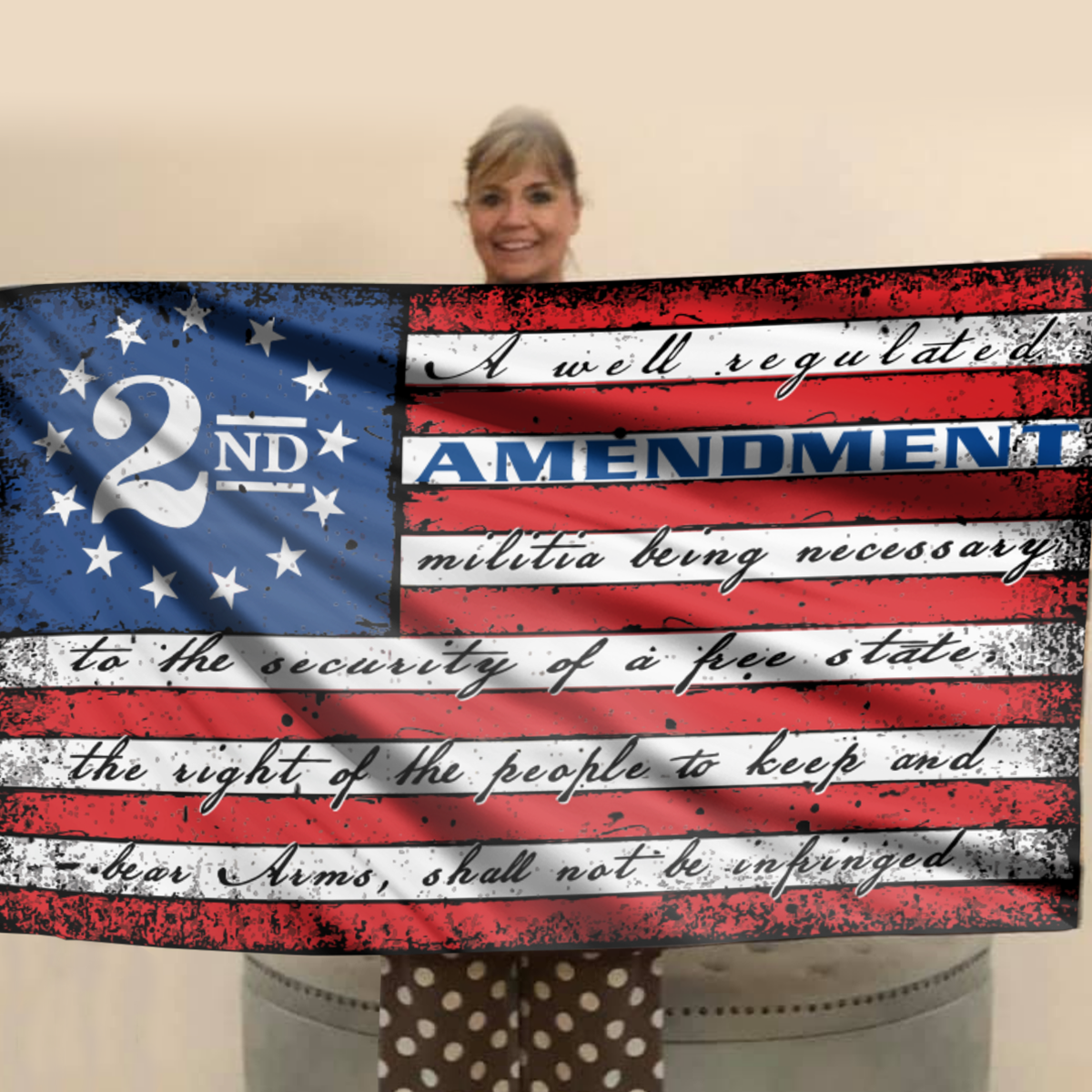This Well Defend 2nd Amendment Vintage American Flag