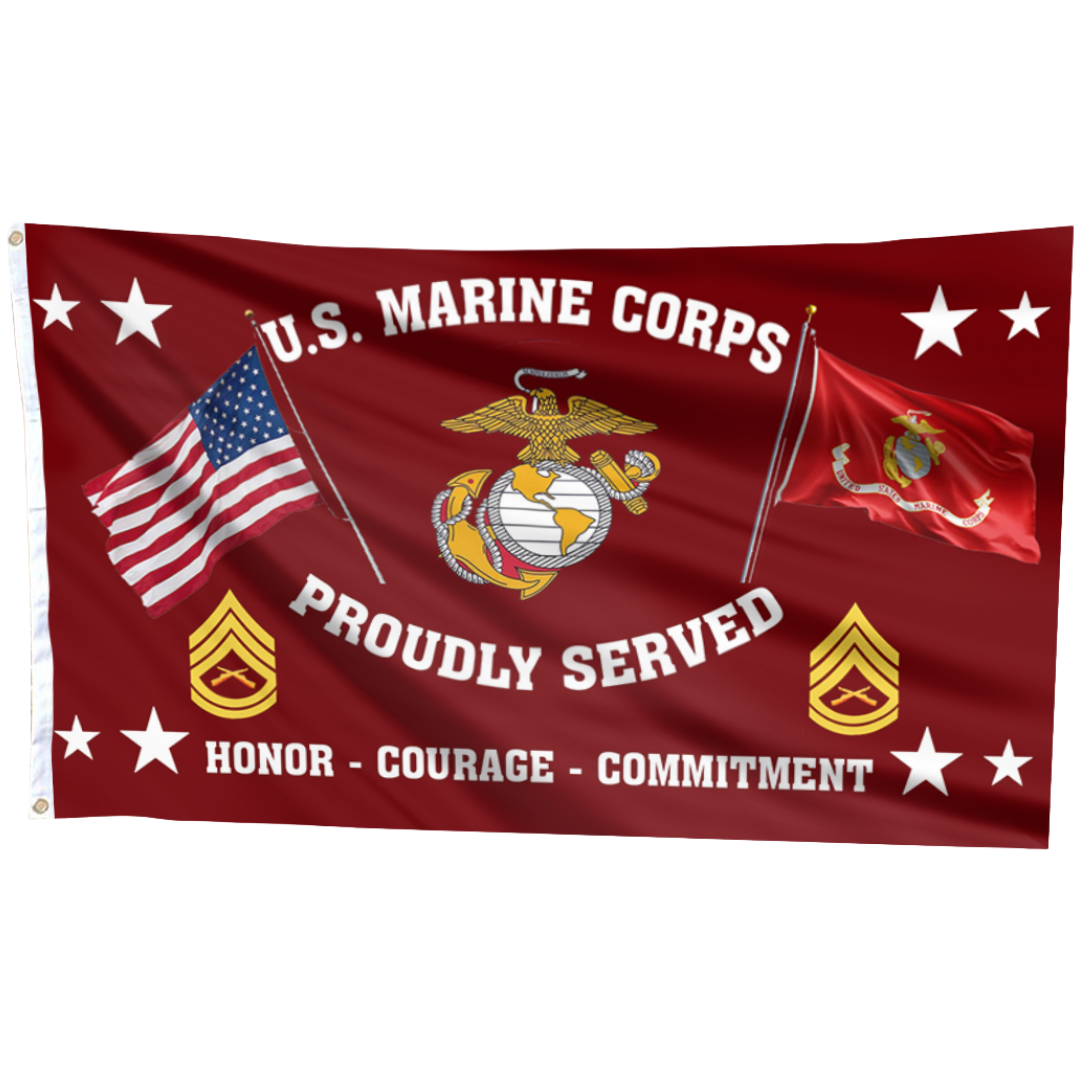 United States Marine Corps Proudly Served Flag
