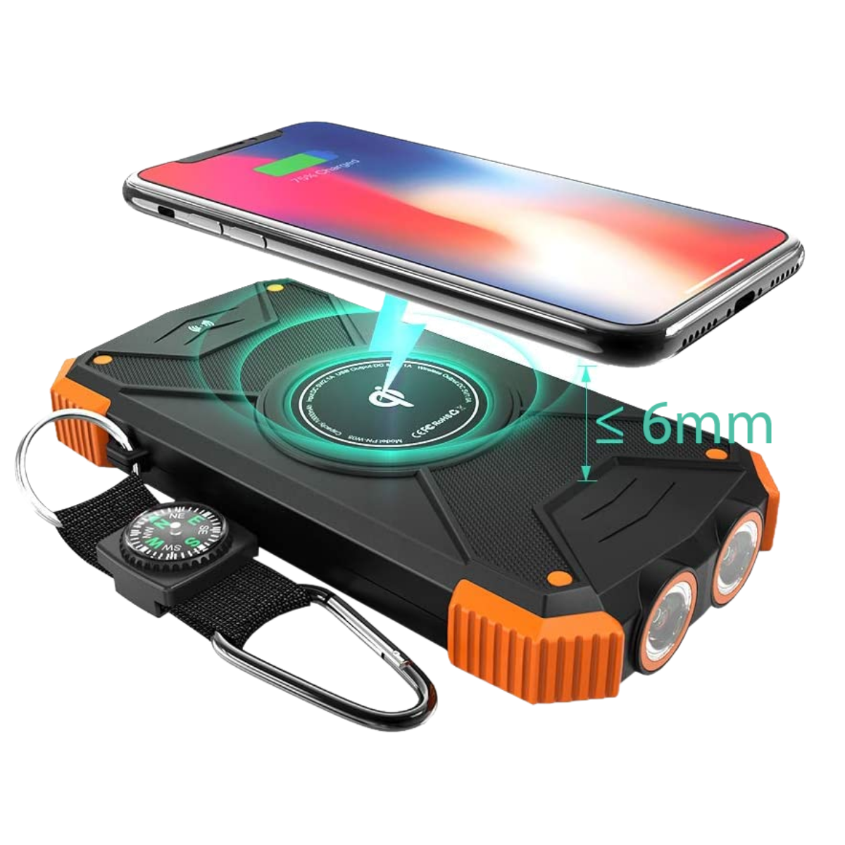 RTL Wireless Solar Charger 10,000mAH Power Bank