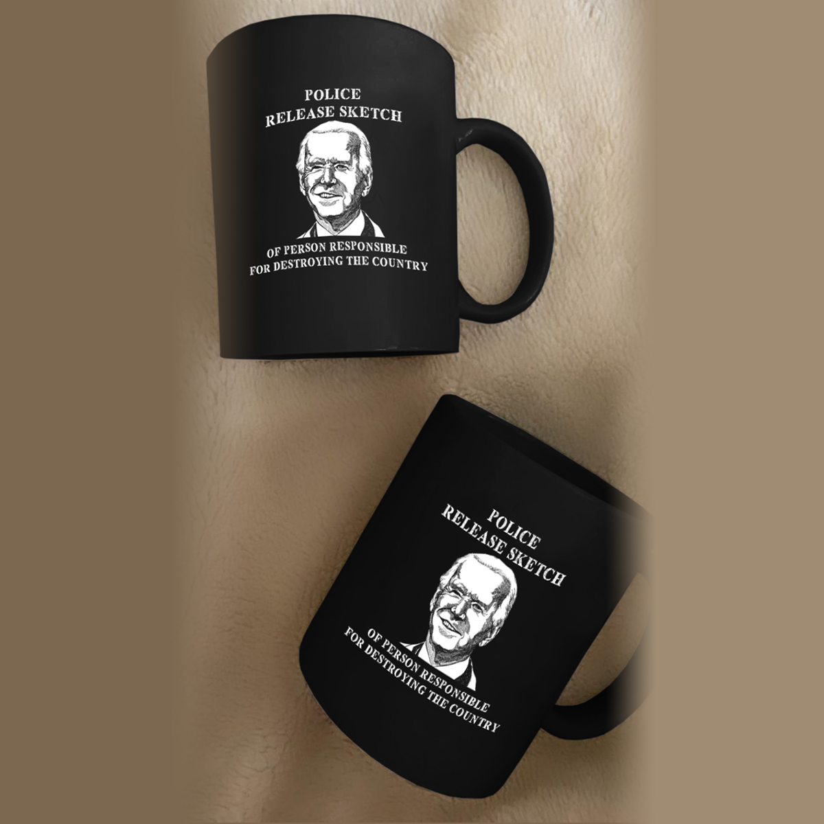 Police Sketch 11 oz. Black Mug