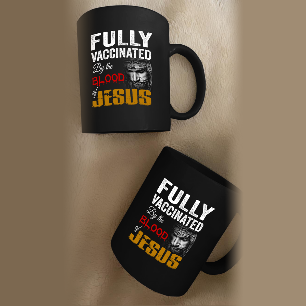 Fully Vaccinated v1 11 oz. Black Mug