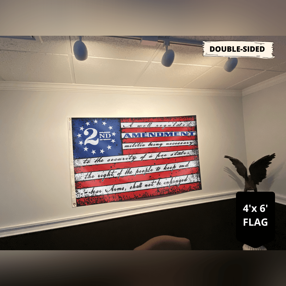 This Well Defend 2nd Amendment Vintage American 4x6' and 5x8' Flag