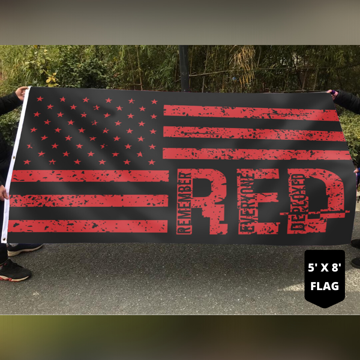 Remember Everyone Deployed American Flag