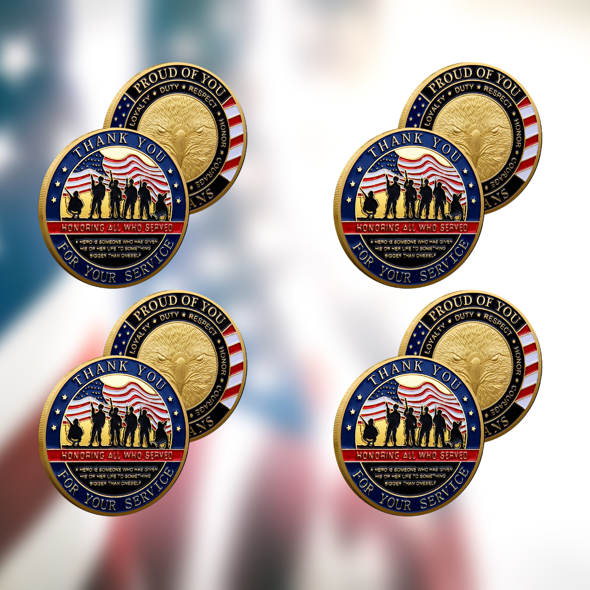 Honoring All Who Served - Veteran Coin - Buy More, Save More Bundle