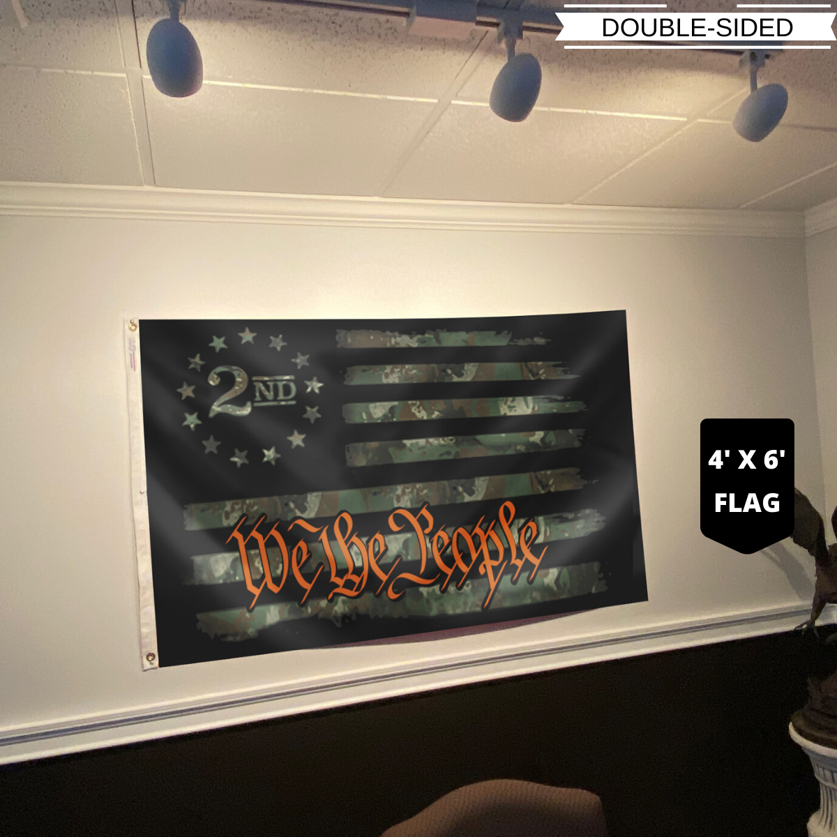 We The People - Camo Orange - 2nd Amendment 4x6' and 5x8' Flag