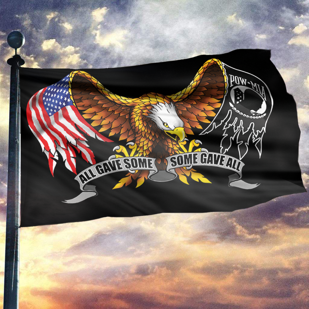 POW-MIA Flag 3x5 Feet – 'All Gave Some, Some Gave All' – Polyester With Grommets