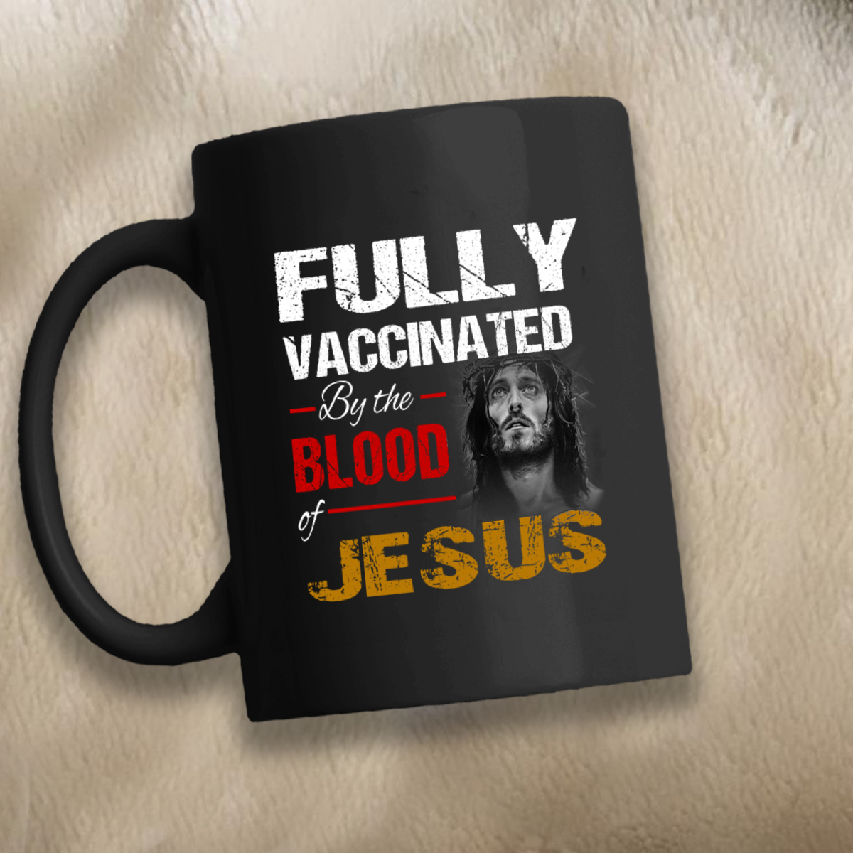 Fully Vaccinated v2 11 oz. Black Mug