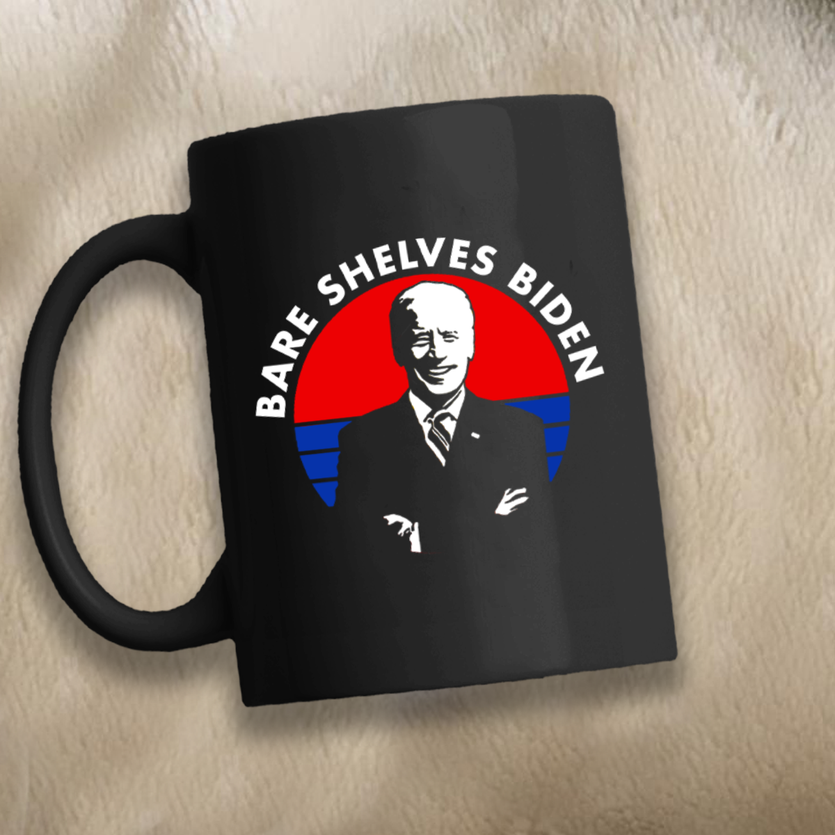Bare Shelves Biden 11 oz. Black Mug