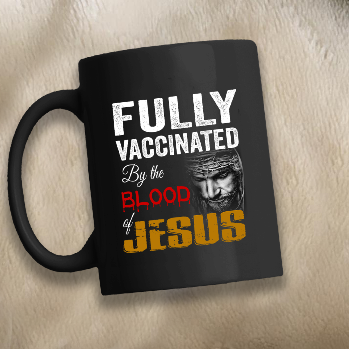 Fully Vaccinated v1 11 oz. Black Mug