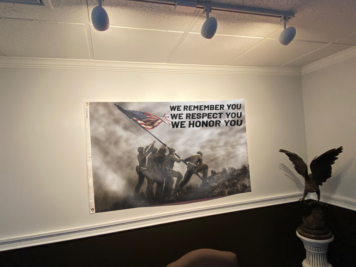 We Remember, We Honor You USA Flag