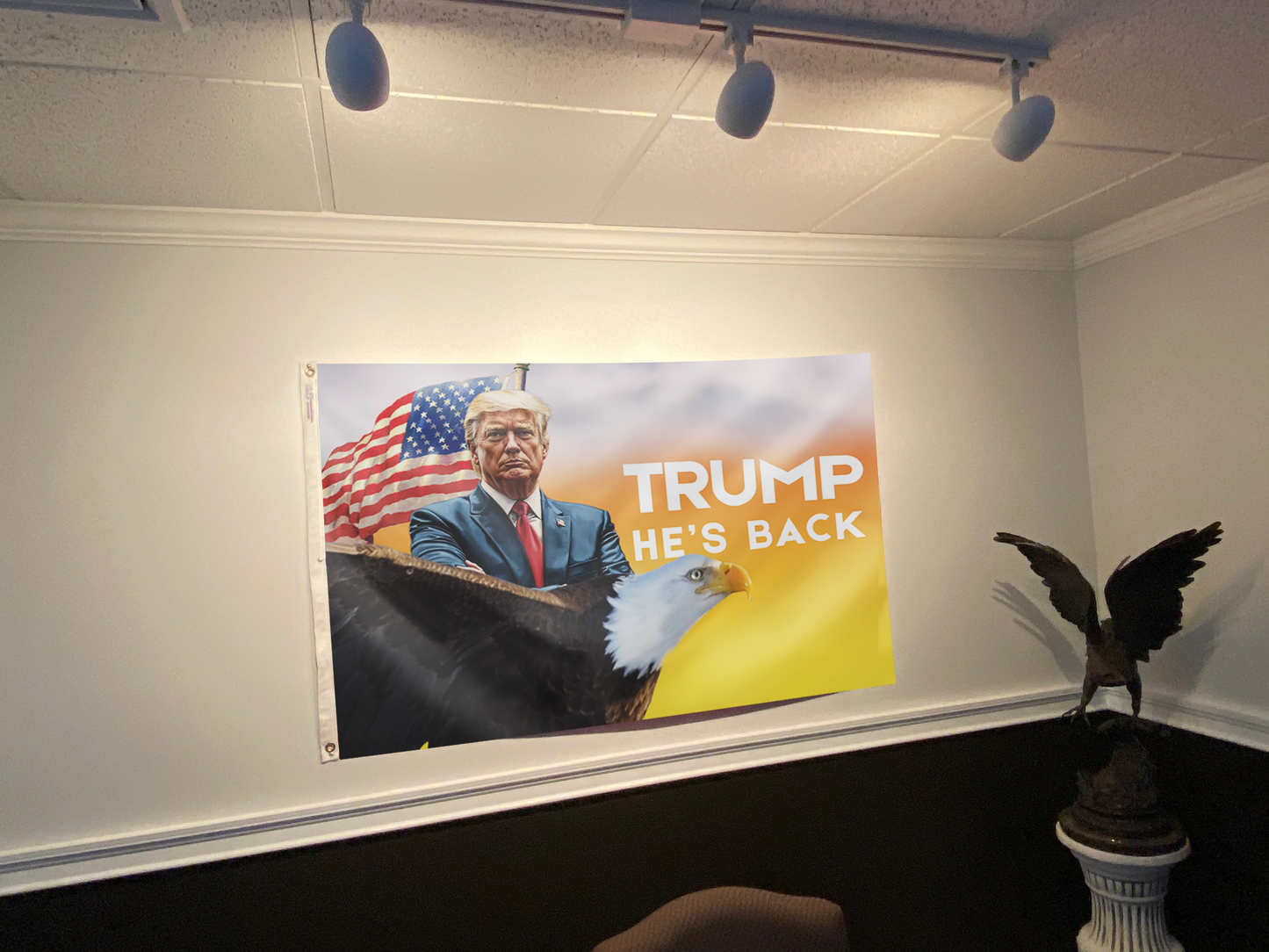 Trump He's Back Flag
