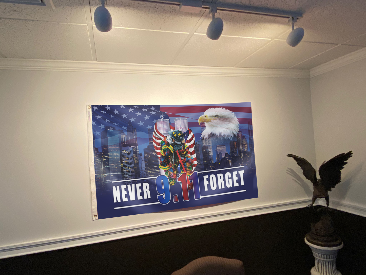 Firefighter - 9.11 - Never Forget Flag