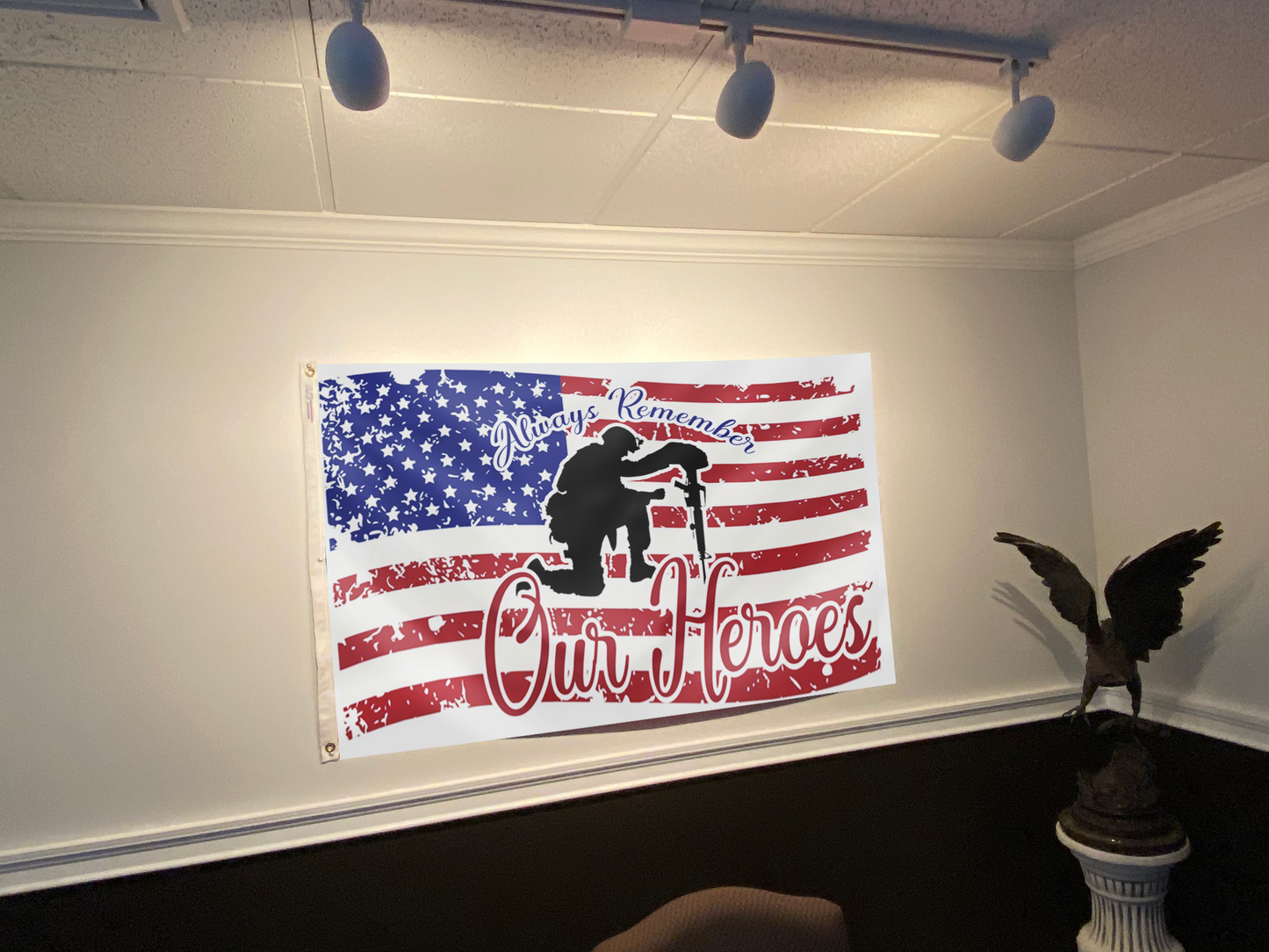 Always Remember Our Heroes American Flag