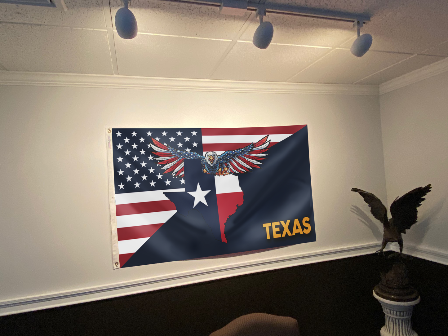 Texas American Eagle Flags