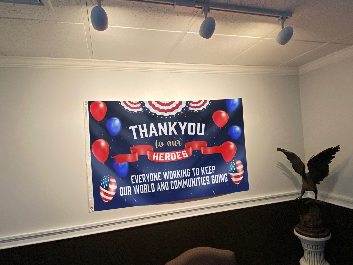 Thank You To Our Heroes Flag
