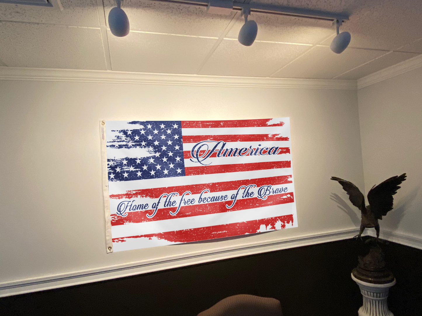 AMERICA HOME OF THE FREE FLAG