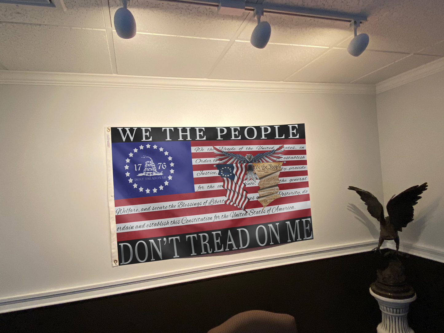 1776 We The People Don't Tread On Me USA Flag