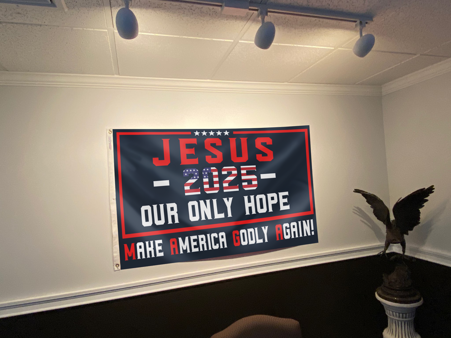 Jesus 2025 Our Only Hope Flag