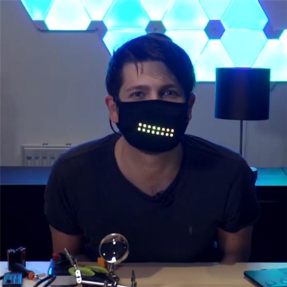 LED Voice Activated Light Up Face Cover