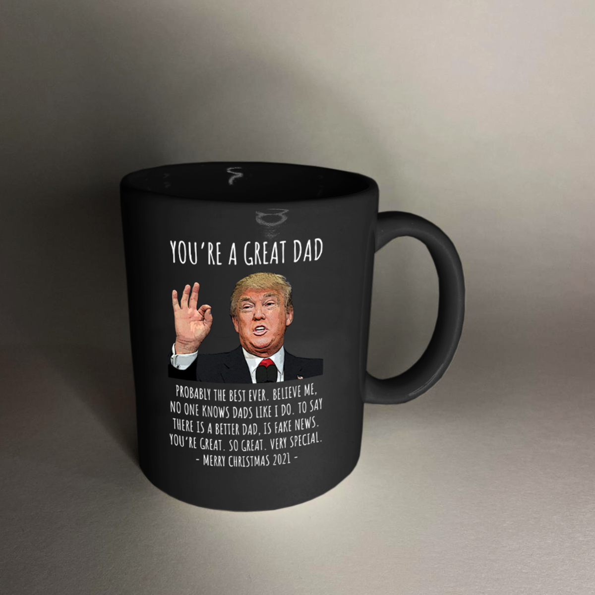 You're A Great Dad - Christmas 11 oz. Black Mug