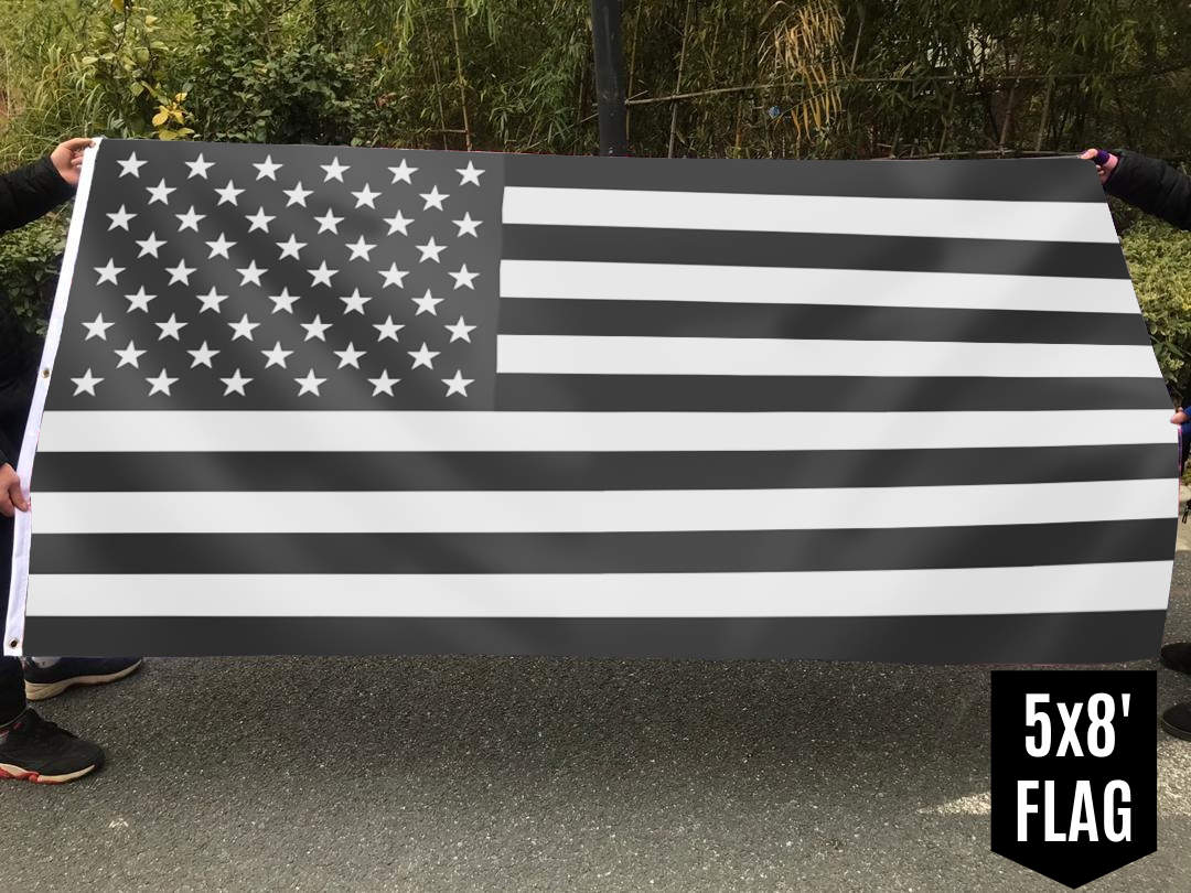 United States of America - American Flag - Black & White