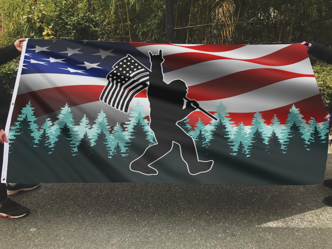Sasquatch USA Flag