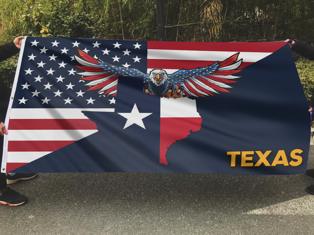Texas American Eagle Flags