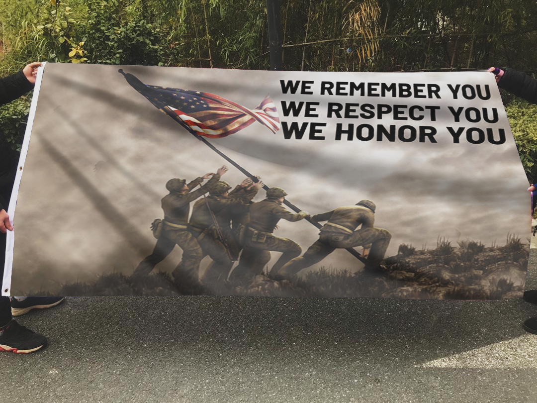 We Remember, We Honor You USA Flag
