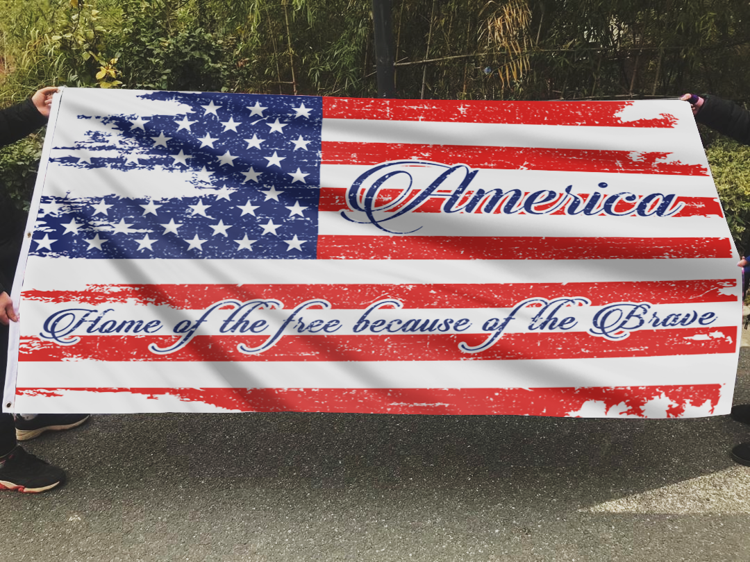 AMERICA HOME OF THE FREE FLAG
