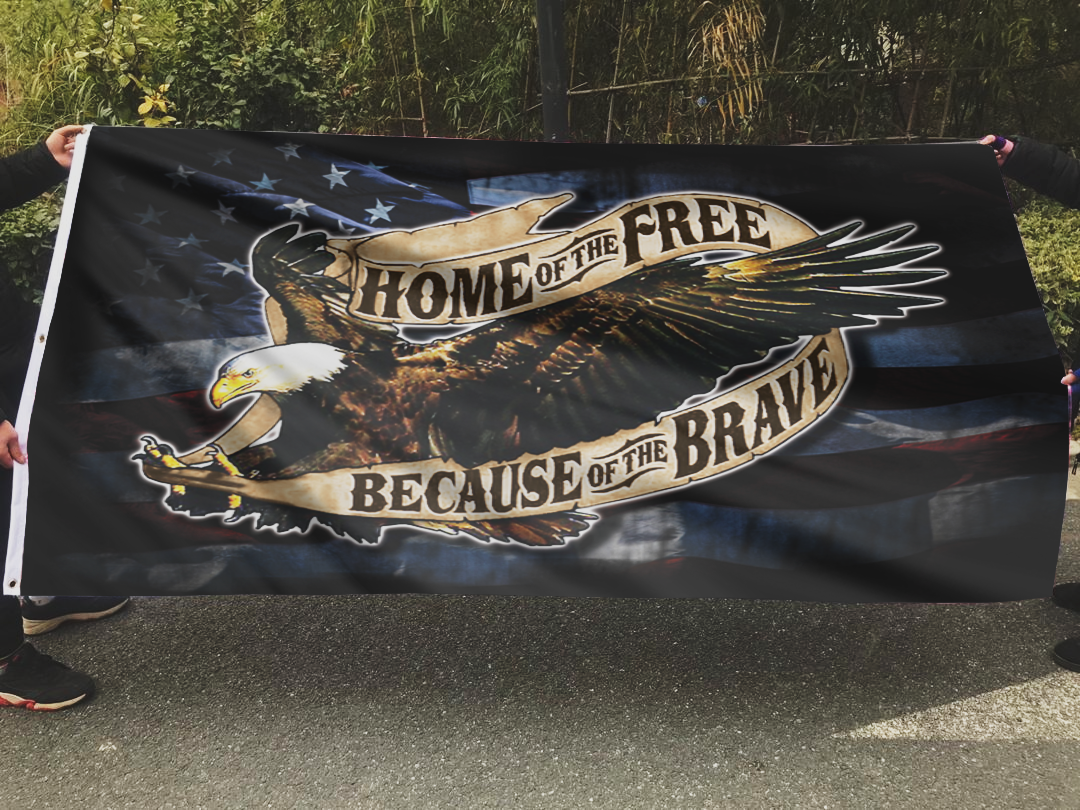 HOME OF THE FREE EAGLE FLAG