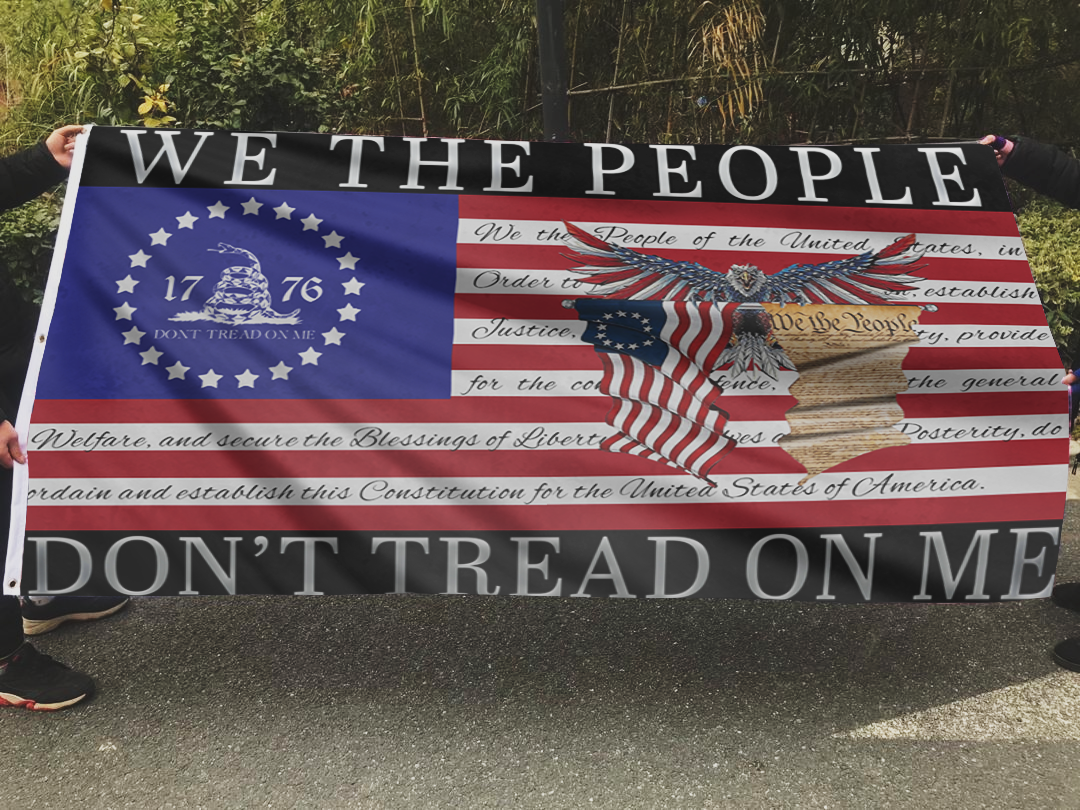 1776 We The People Don't Tread On Me USA Flag