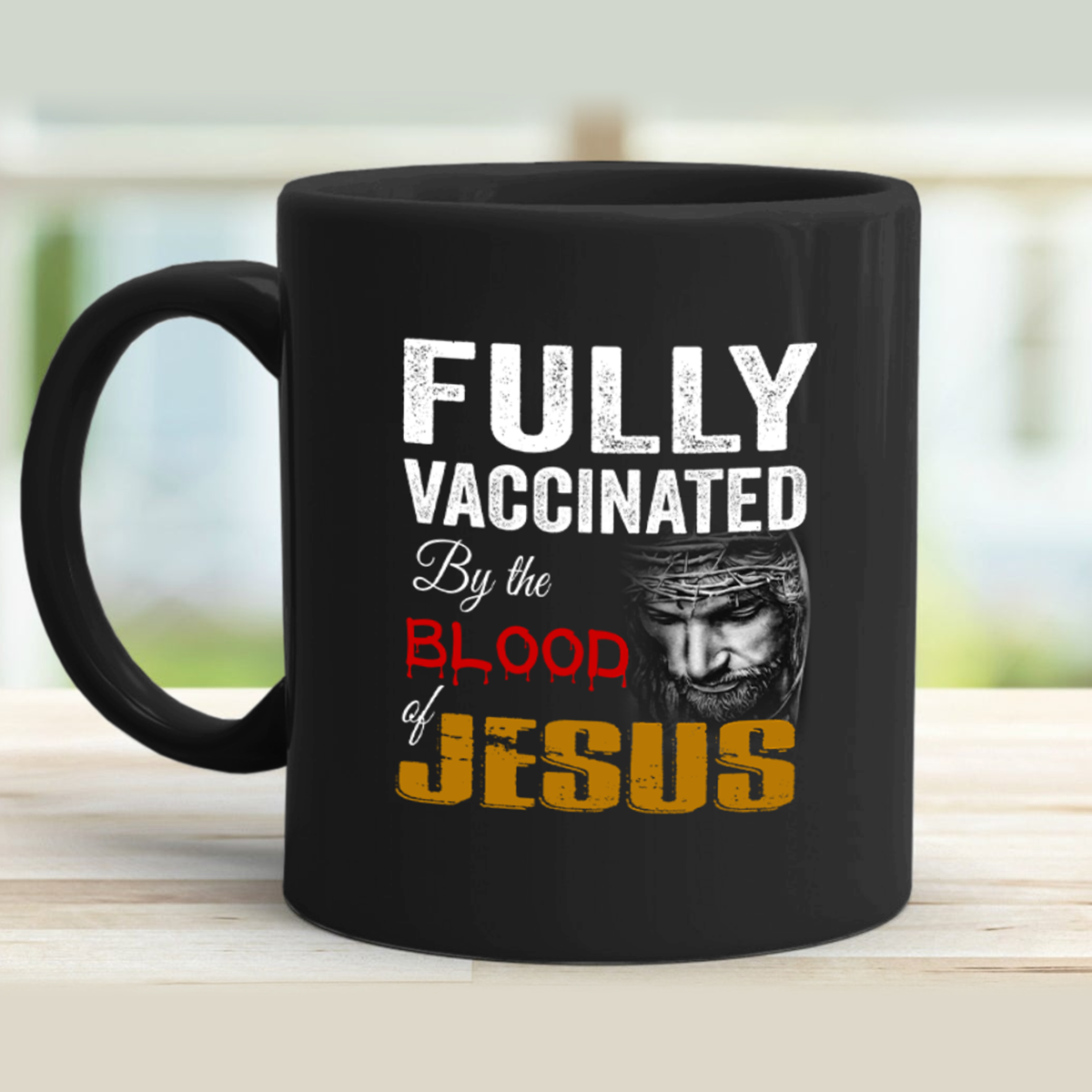 Fully Vaccinated v1 11 oz. Black Mug