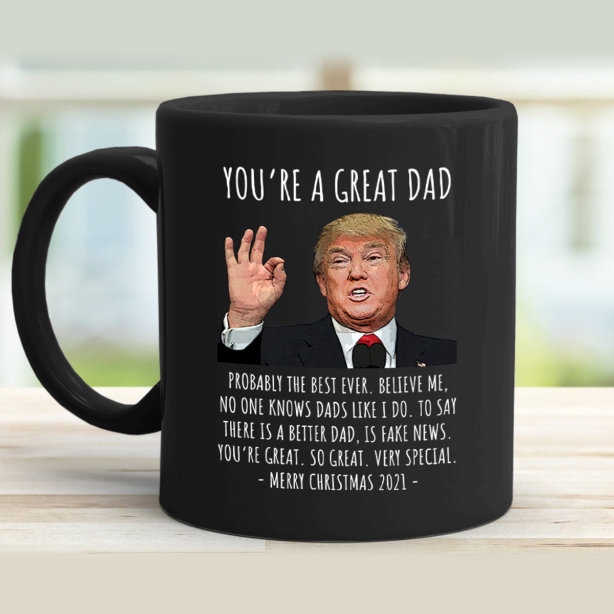 You're A Great Dad - Christmas 11 oz. Black Mug