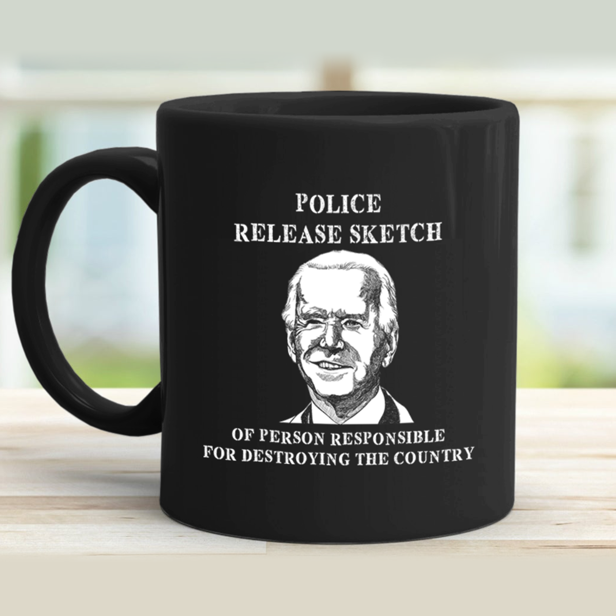 Police Sketch 11 oz. Black Mug