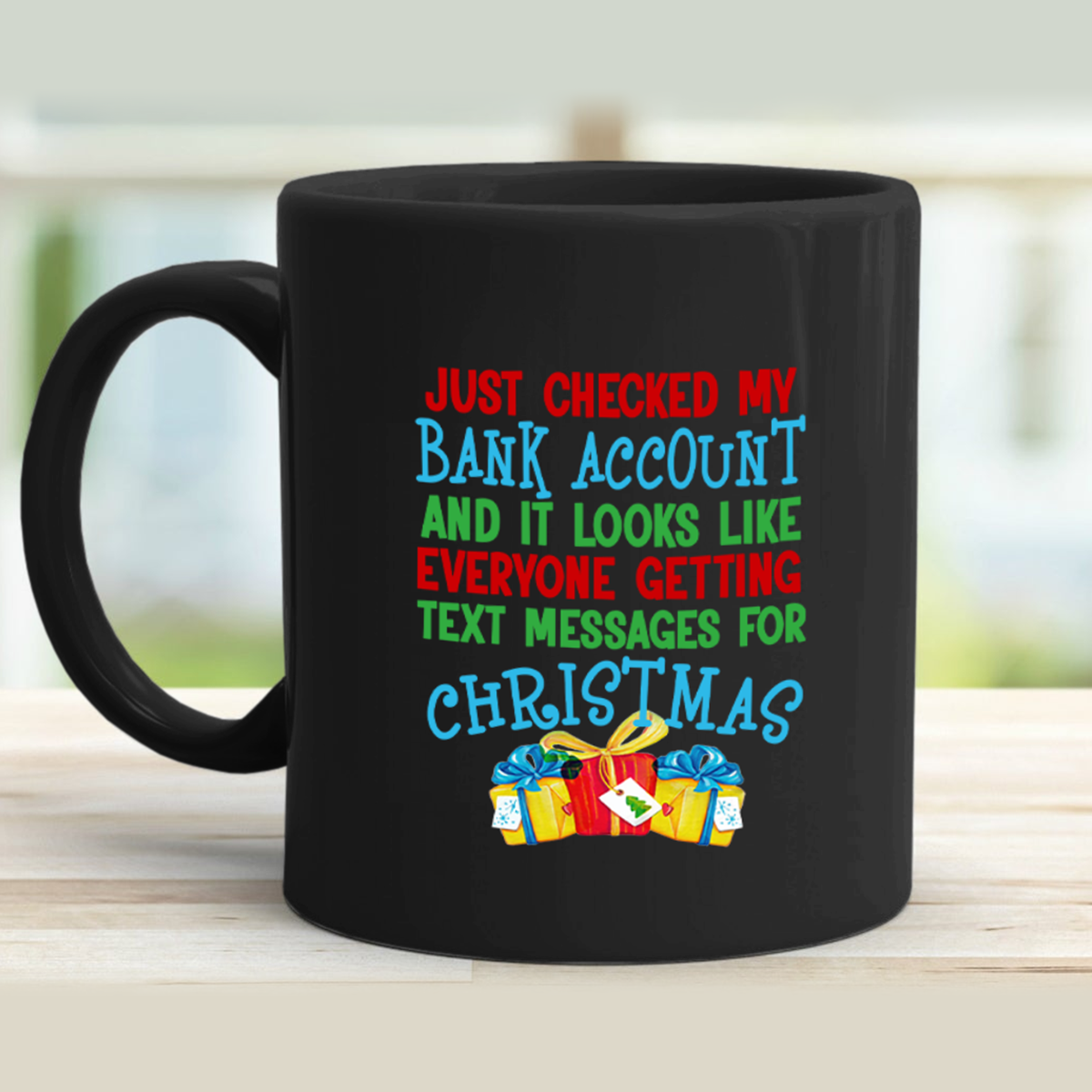 Text Messages For Xmas 11 oz. Black Mug