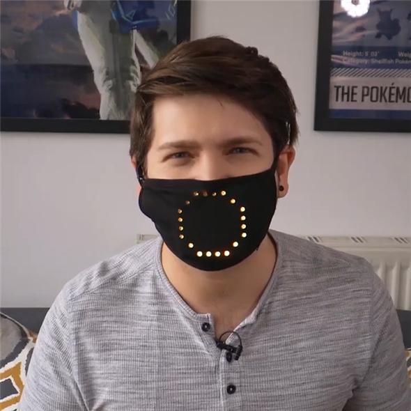 LED Voice Activated Light Up Face Cover