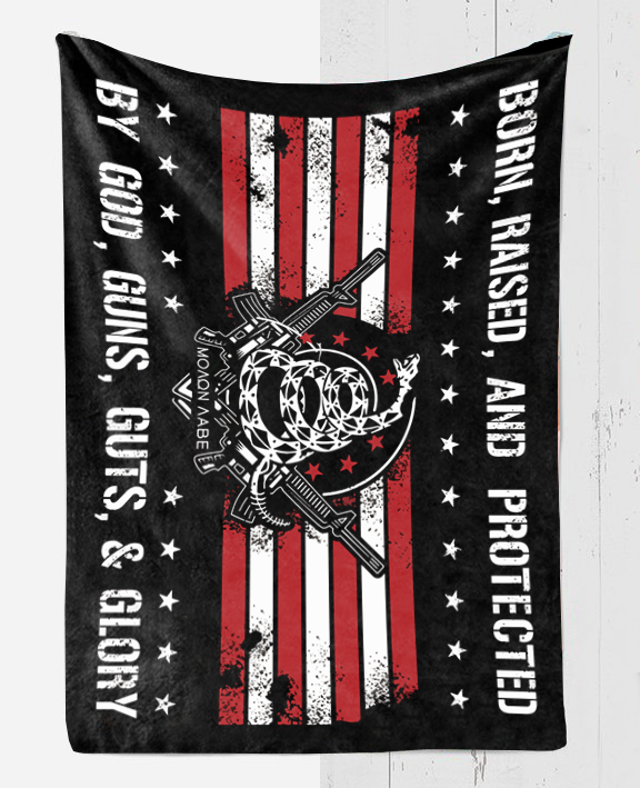 Born Raised and Protected Premium Mink Sherpa Blanket